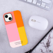 Kleurblok Roze Sinaasappel Geel Minimalist Case-Mate iPhone Case