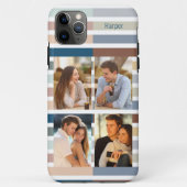 Kleurblok Streep 4 Foto en Naam Case-Mate iPhone Case (Achterkant)