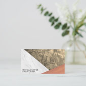 Kleurblok | Textures| Interieurontwerper Visitekaartje (Staand voorkant)