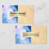 Kleurblok | WATERVERF | Goud metaal Visitekaartje (Voorkant / Achterkant)