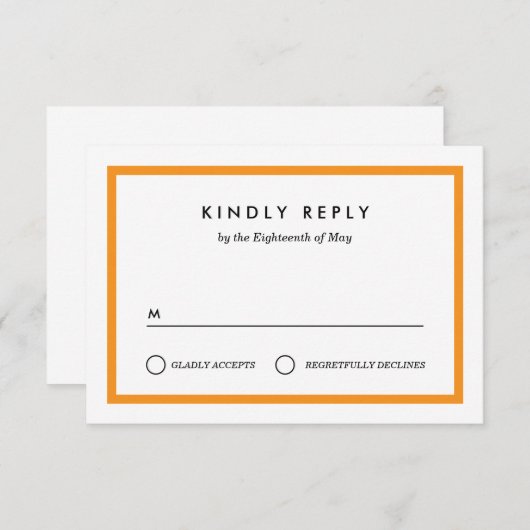 Kleurblok Weddenschap RSVP (Voorkant / Achterkant)