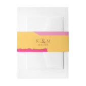 Kleurblok Weddenzomer ID740 Uitnodigingen Wikkel (Voorkant Voorbeeld)