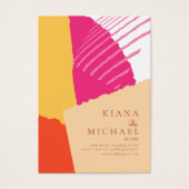 Kleurblok Wedding Website Summer ID740 Visitekaartje (Voorkant)