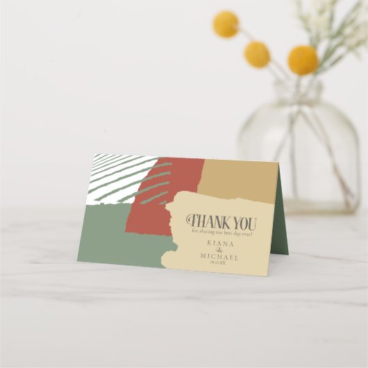 Kleurblok-weduwentabel herfst ID740 Plaatskaartje (Achterkant)