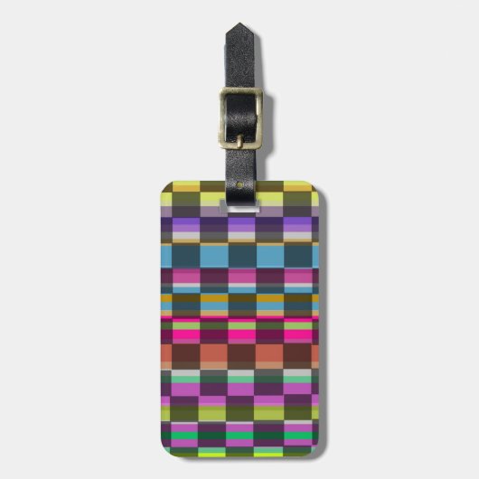 Kleurblokjes Bagagelabel (Voorkant verticaal)