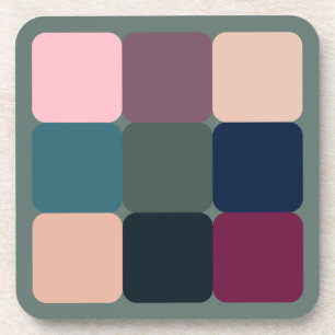 Kleurblokjes Bier Onderzetter