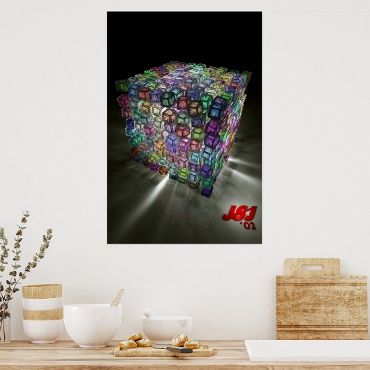 kleurblokjes poster (Keuken)