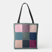 Kleurblokjes Tote Bag (Achterkant)