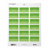 Kleurblokken Adresetiketten (Limoen) Etiket (Full Sheet)