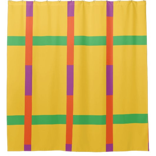 Kleurblokken Douchegordijn (Voorkant)
