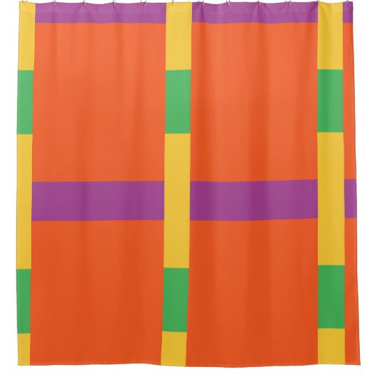Kleurblokken Douchegordijn (Voorkant)