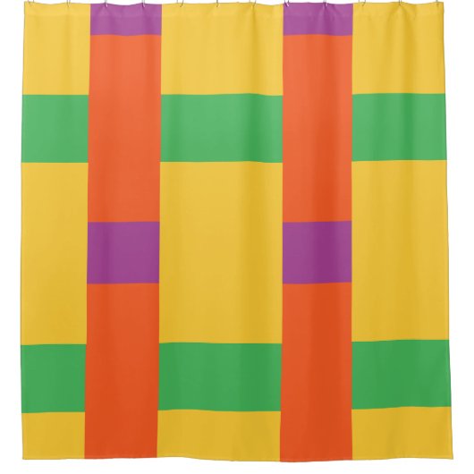 Kleurblokken Douchegordijn (Voorkant)