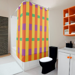 Kleurblokken Douchegordijn