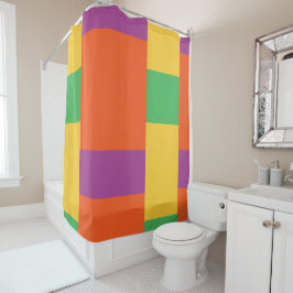 Kleurblokken Douchegordijn