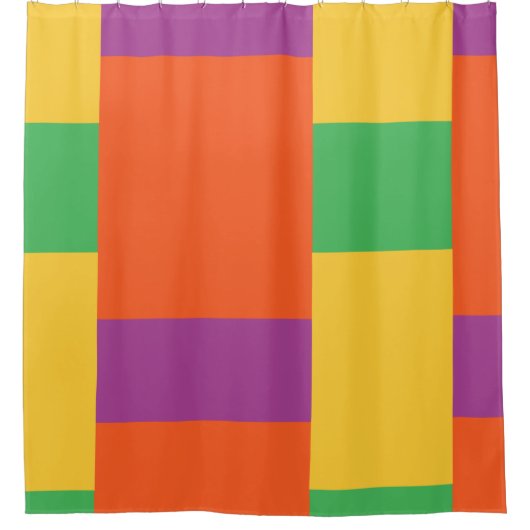 Kleurblokken Douchegordijn (Voorkant)