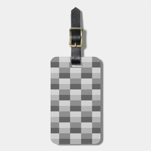 Kleurblokken grijs klassiek bagagelabel (Voorkant verticaal)
