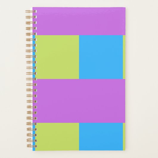 Kleurblokken groen Paarse blauw Planner (Voorkant)