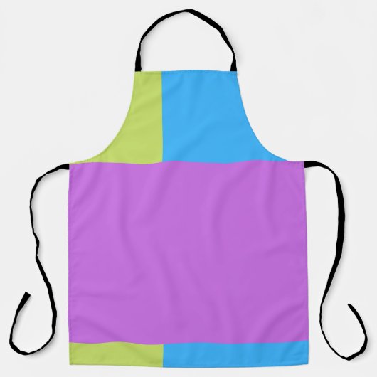 Kleurblokken groen Paarse blauw Schort (Voorkant)