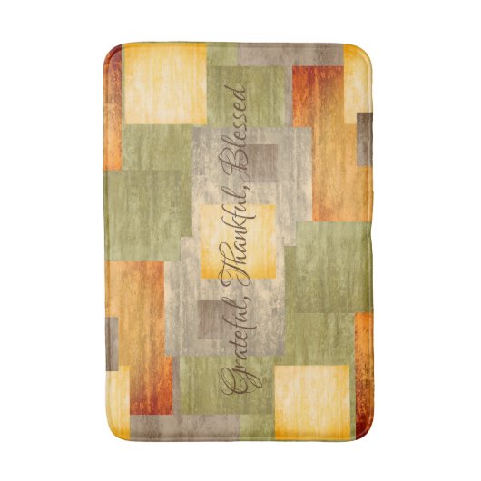 Kleurblokken herfst badmat (Voorkant Verticaal)