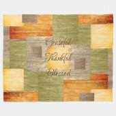 Kleurblokken herfst fleece deken (Voorkant (Horizontaal))