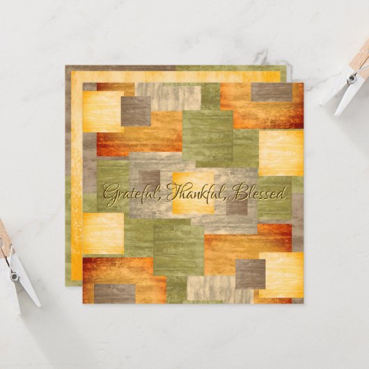 Kleurblokken herfst kaart (Voorkant / Achterkant in situ)