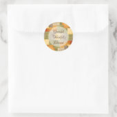 Kleurblokken herfst ronde sticker (Tas)