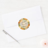 Kleurblokken herfst ronde sticker (Envelop)