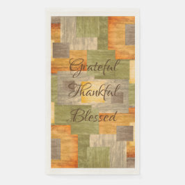 Kleurblokken herfst servet