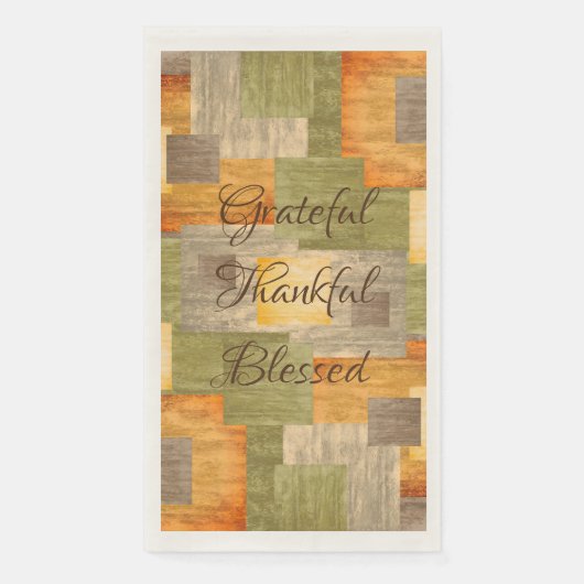 Kleurblokken herfst servet (Voorkant)