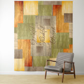 Kleurblokken herfst wandkleed (In situ)