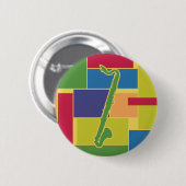 Kleurblokken knop ronde button 5,7 cm (Voorkant /achterkant)
