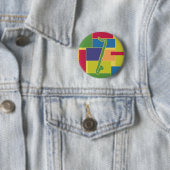 Kleurblokken knop ronde button 5,7 cm (In situ)