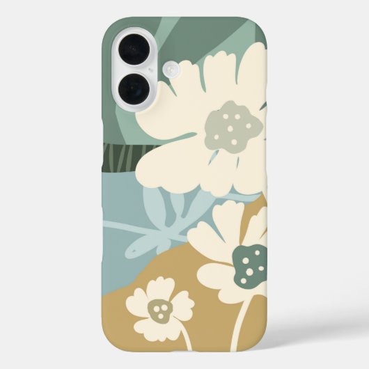 Kleurblokken Kosmos Bloemen Silhouetten Modern Case-Mate iPhone Case (Achterkant)