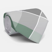 kleurblokken lichtgroen grijze stropdas (Opgerold)