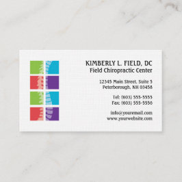 Kleurblokken met wervelkolom Visitekaartjes
