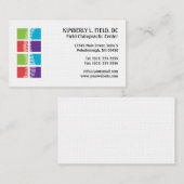 Kleurblokken met wervelkolom Visitekaartjes (Voorkant / Achterkant)