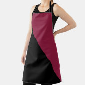 Kleurblokken Schort (Zwart & Besrood) (Insitu)