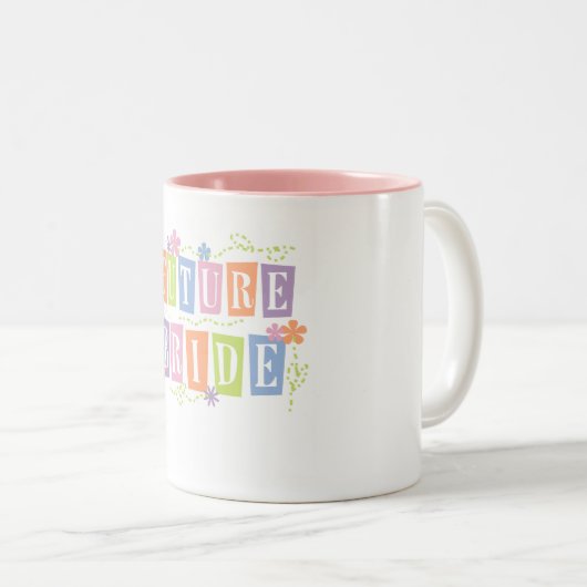 Kleurblokken Toekomstige bride Tweekleurige Koffiemok (Voorkant rechts)