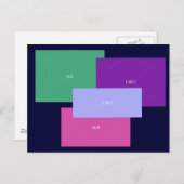 Kleurblokken voor beeldverhouding briefkaart (Voorkant / Achterkant)