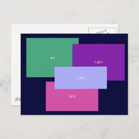 Kleurblokken voor beeldverhouding briefkaart (Voorkant / Achterkant)