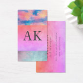Kleurblokken waterverf visitekaartje (Bureau)