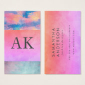 Kleurblokken waterverf visitekaartje (Voorkant /achterkant)