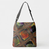 "Kleurblokkering" Grote Canvas tas met dwarsdoorsn (Achterkant)