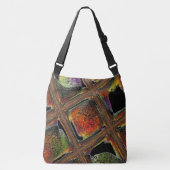 "Kleurblokkering" Grote Canvas tas met dwarsdoorsn (Voorkant)