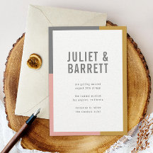 Kleurblokkering Minimale bruiloft