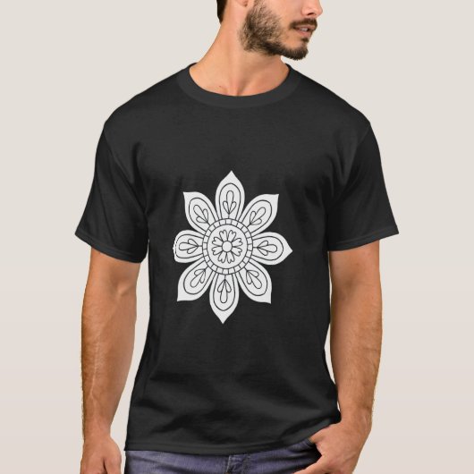 Kleurboek Bloem T-shirt (Voorkant)