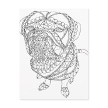 Kleurboek Dog, kleurbare tekening