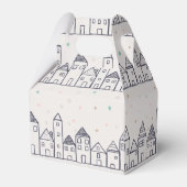 Kleurboek kerstdorp in de sneeuw bedankdoosjes (Achterkant)