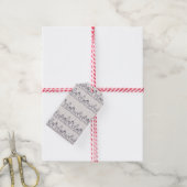 Kleurboek kerstdorp in de sneeuw cadeaulabel (Met Touw)