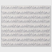 Kleurboek kerstdorp in de sneeuw cadeaupapier (Vlak)